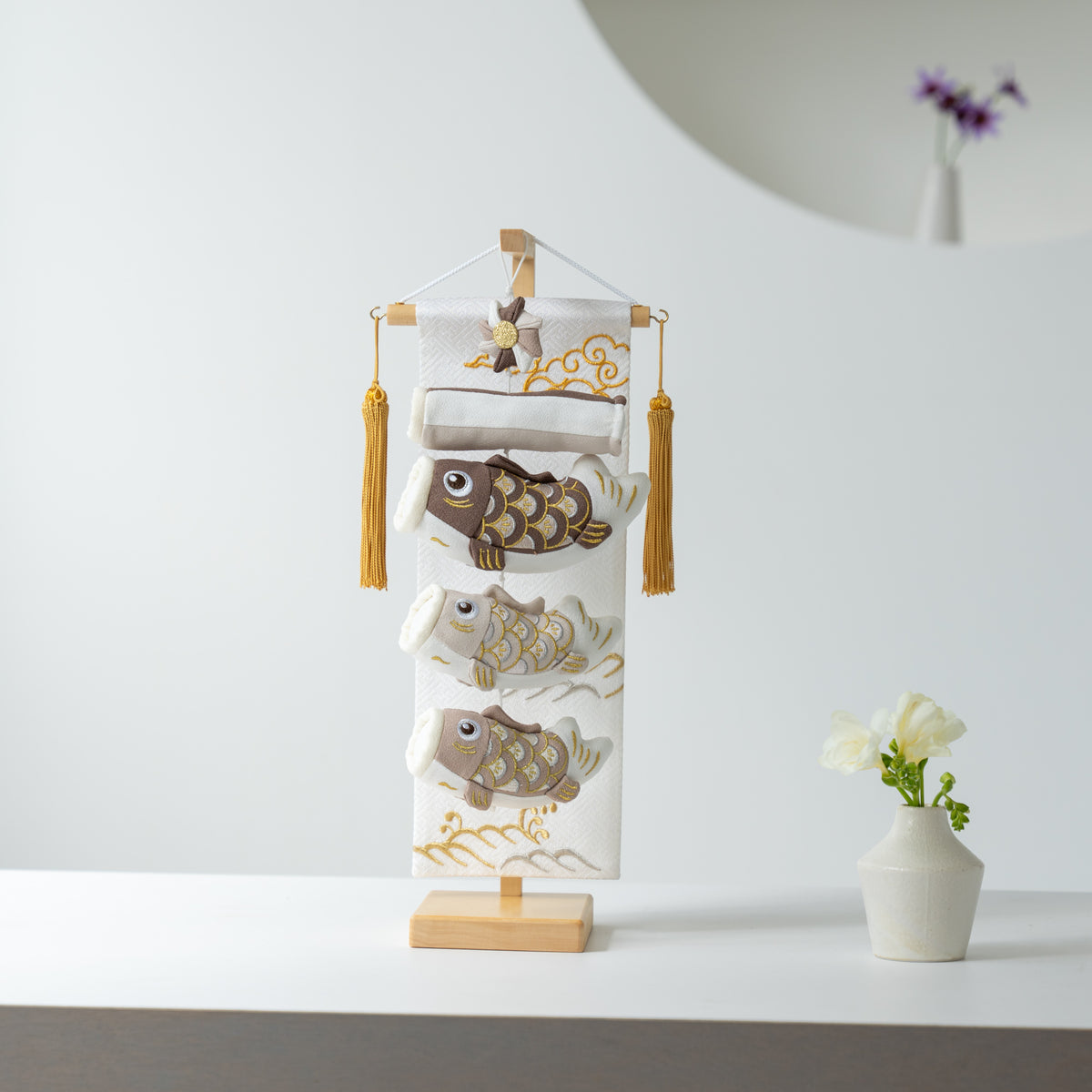 夢鯉 モカ 白 41cm