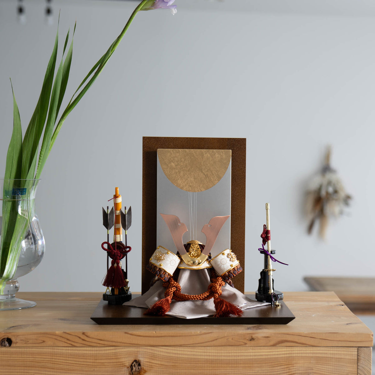 五月人形 明光兜飾り ブラウン 7号 清秀作 白檀