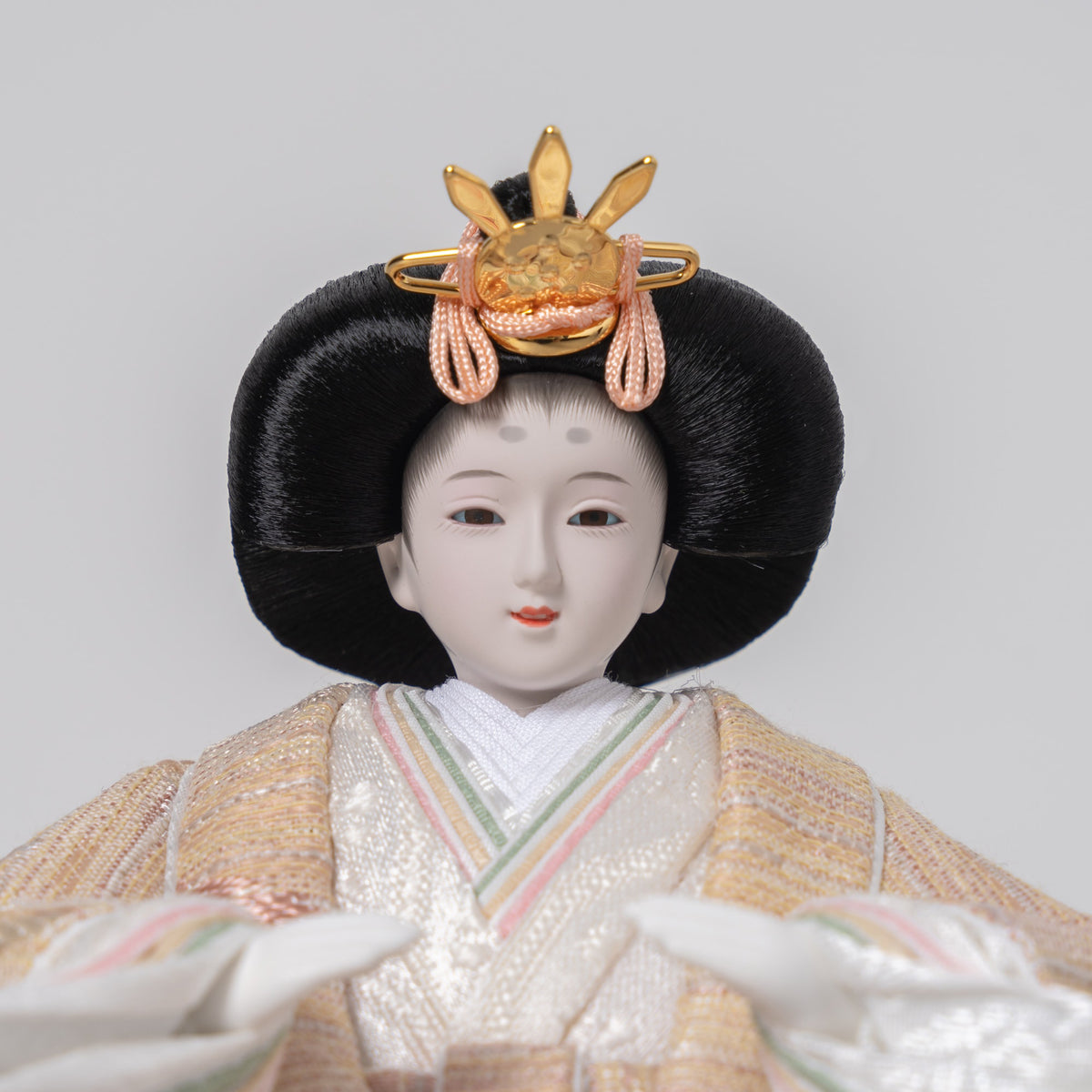 雛人形 貴和 ケース飾り ベージュ 川島織物 吉藤作