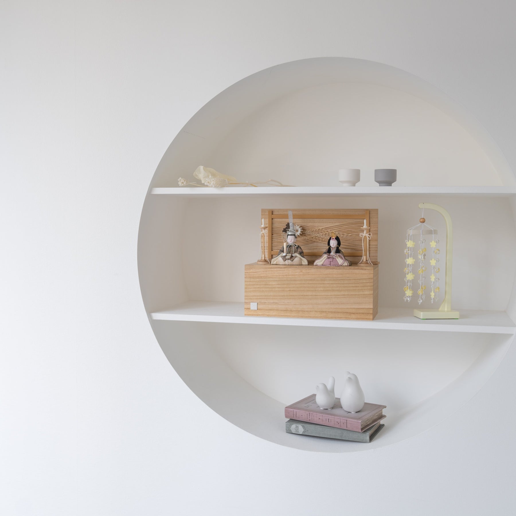 雛人形 こひな収納飾り 竹千筋細工花つまみ 一秀