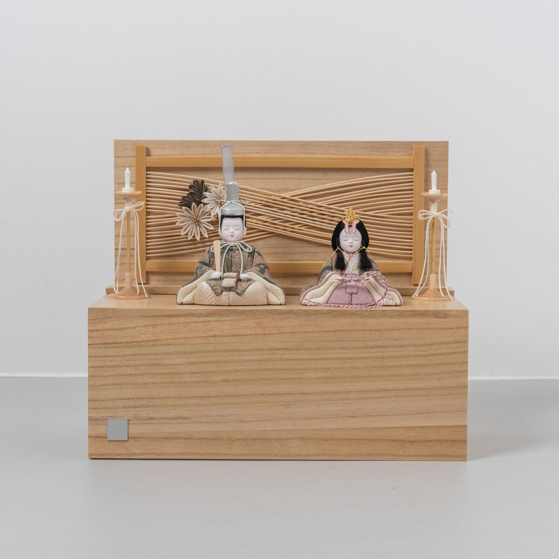雛人形 こひな収納飾り 竹千筋細工花つまみ 一秀