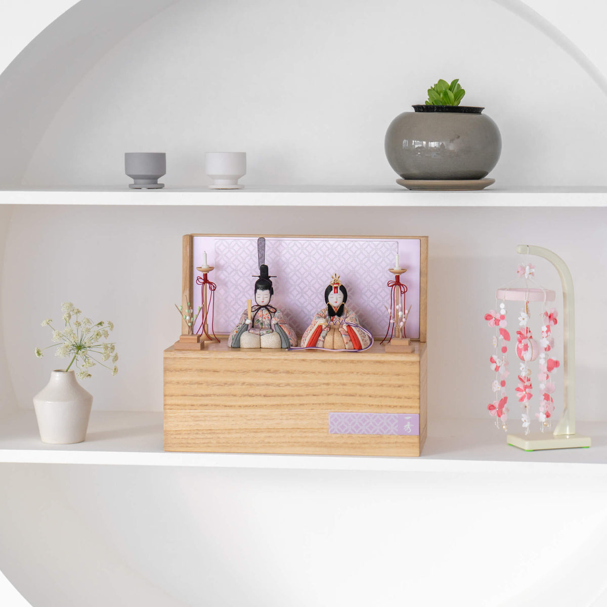 雛人形 こひな収納飾り 一秀 S-92-5 ピンク