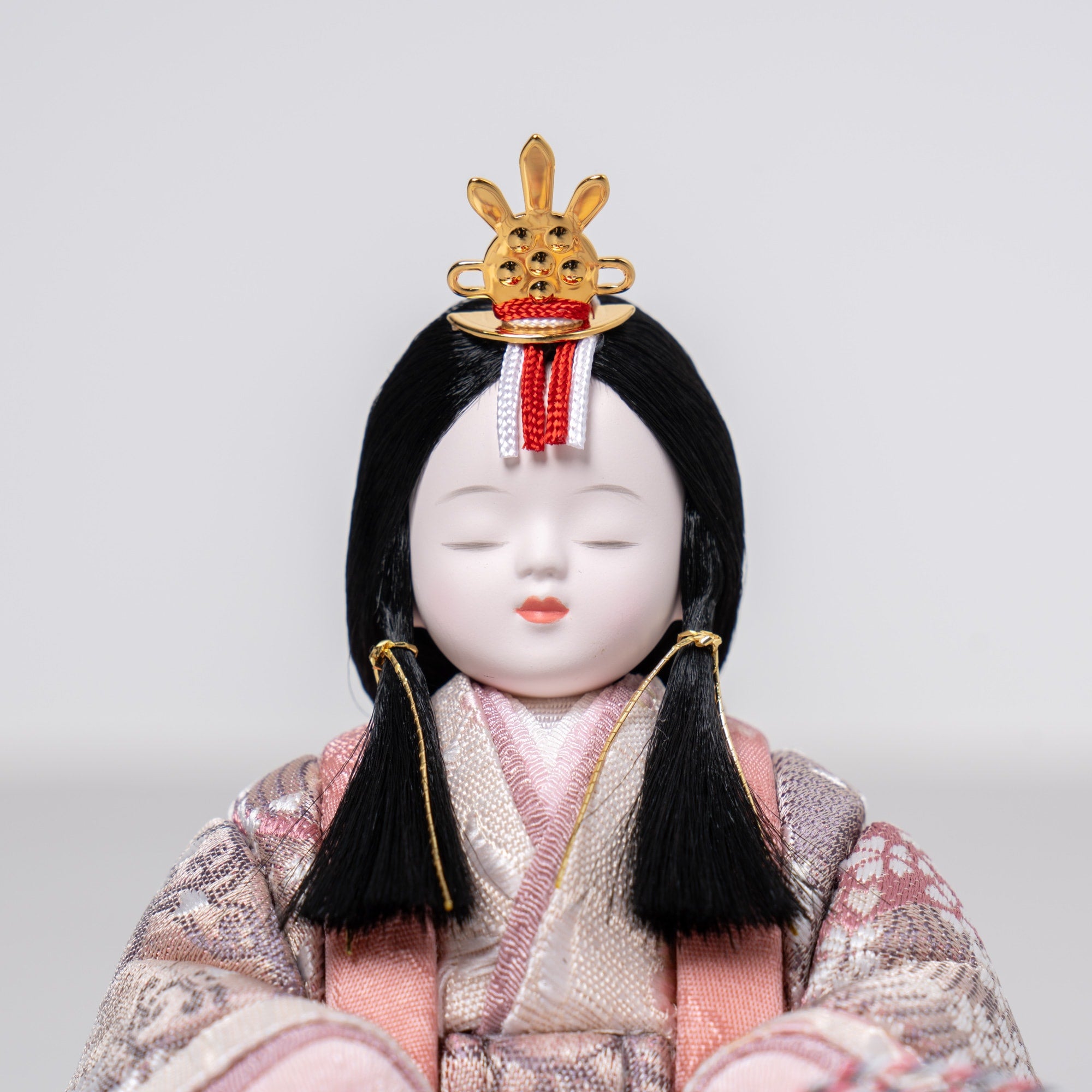 雛人形 紬 人形ケース ベージュ 一秀 C115-8
