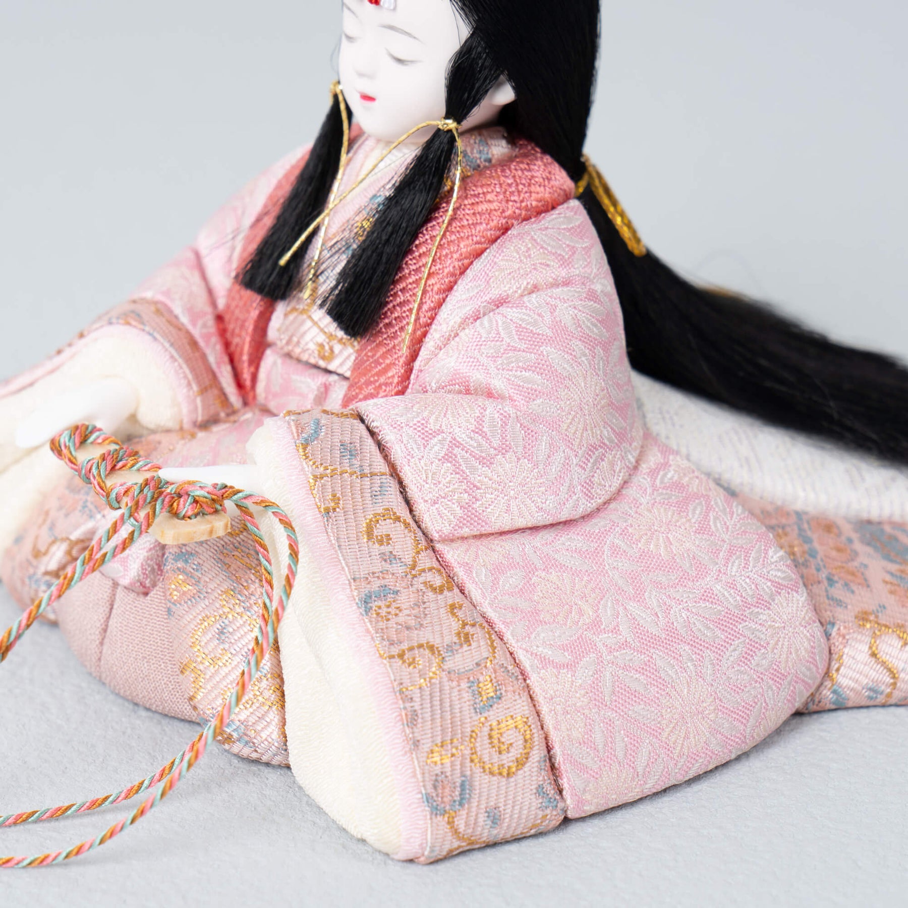 雛人形 紬 人形ケース オーク 一秀