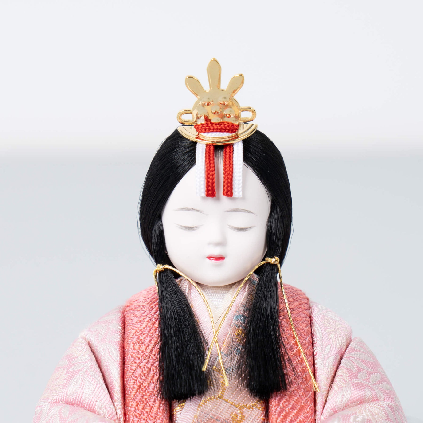 雛人形 紬 人形ケース オーク 一秀