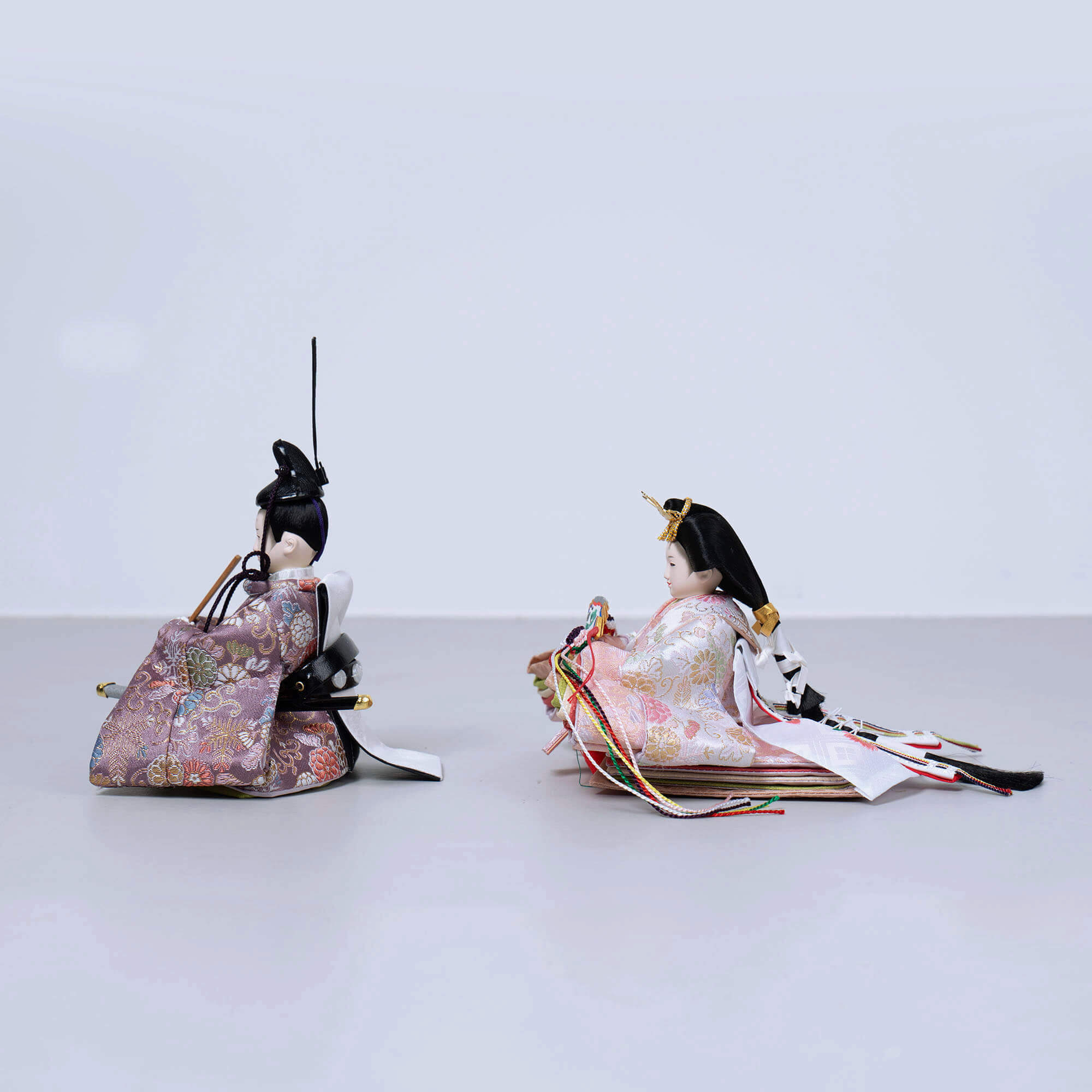 雛人形 琴 収納飾り ブラウン 吉藤作13