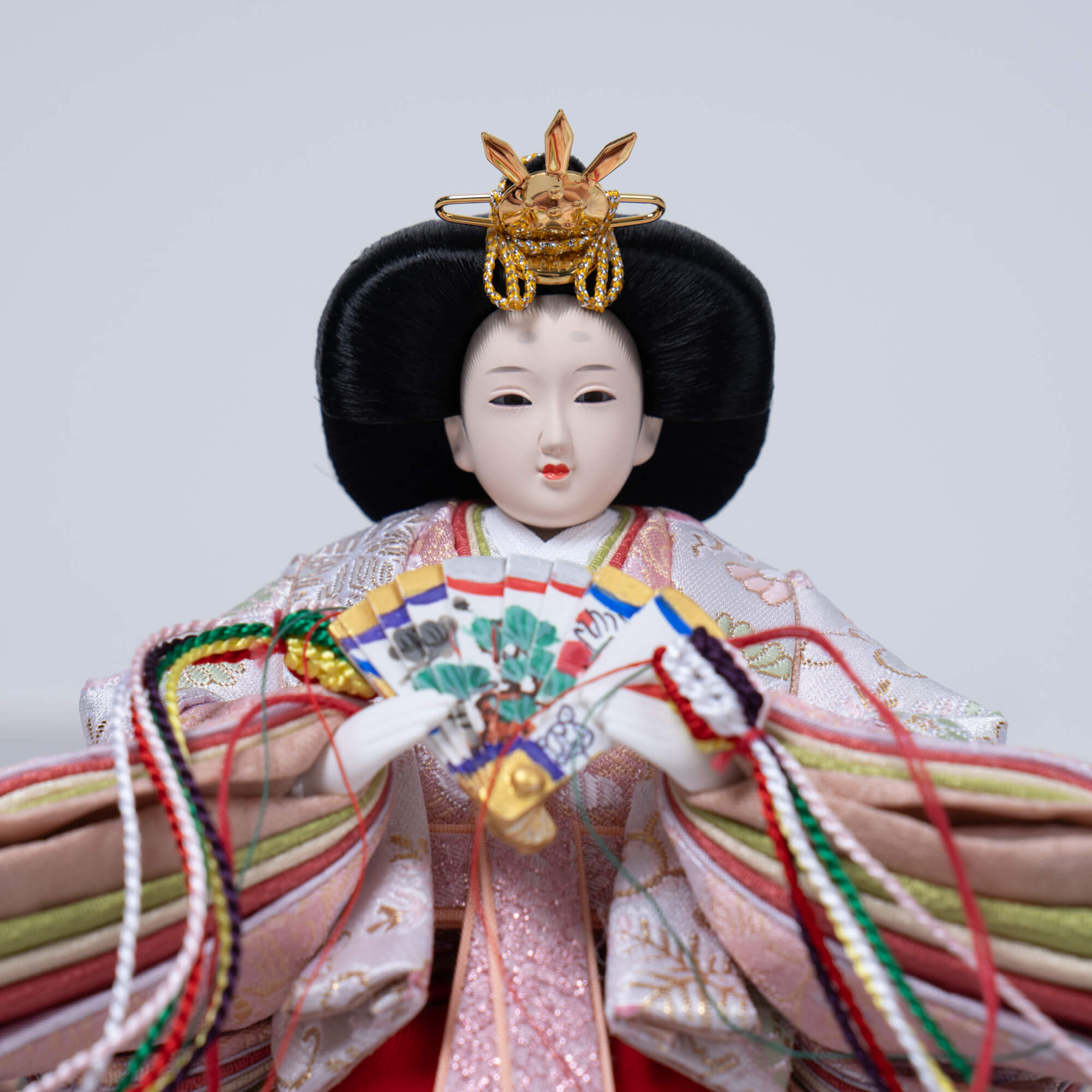 雛人形 琴 収納飾り ブラウン 吉藤作13