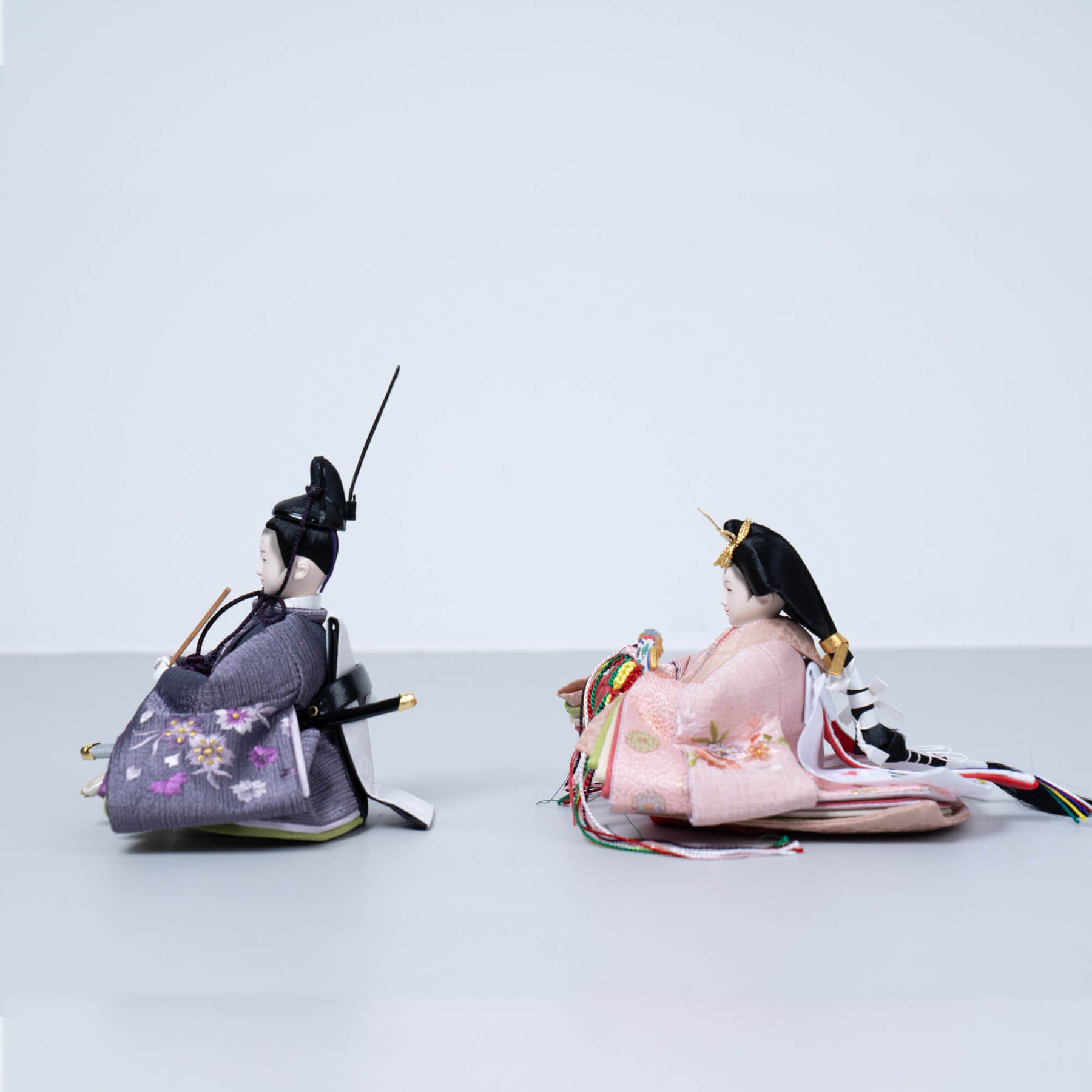 雛人形 琴 収納飾り ブラウン 吉藤作18