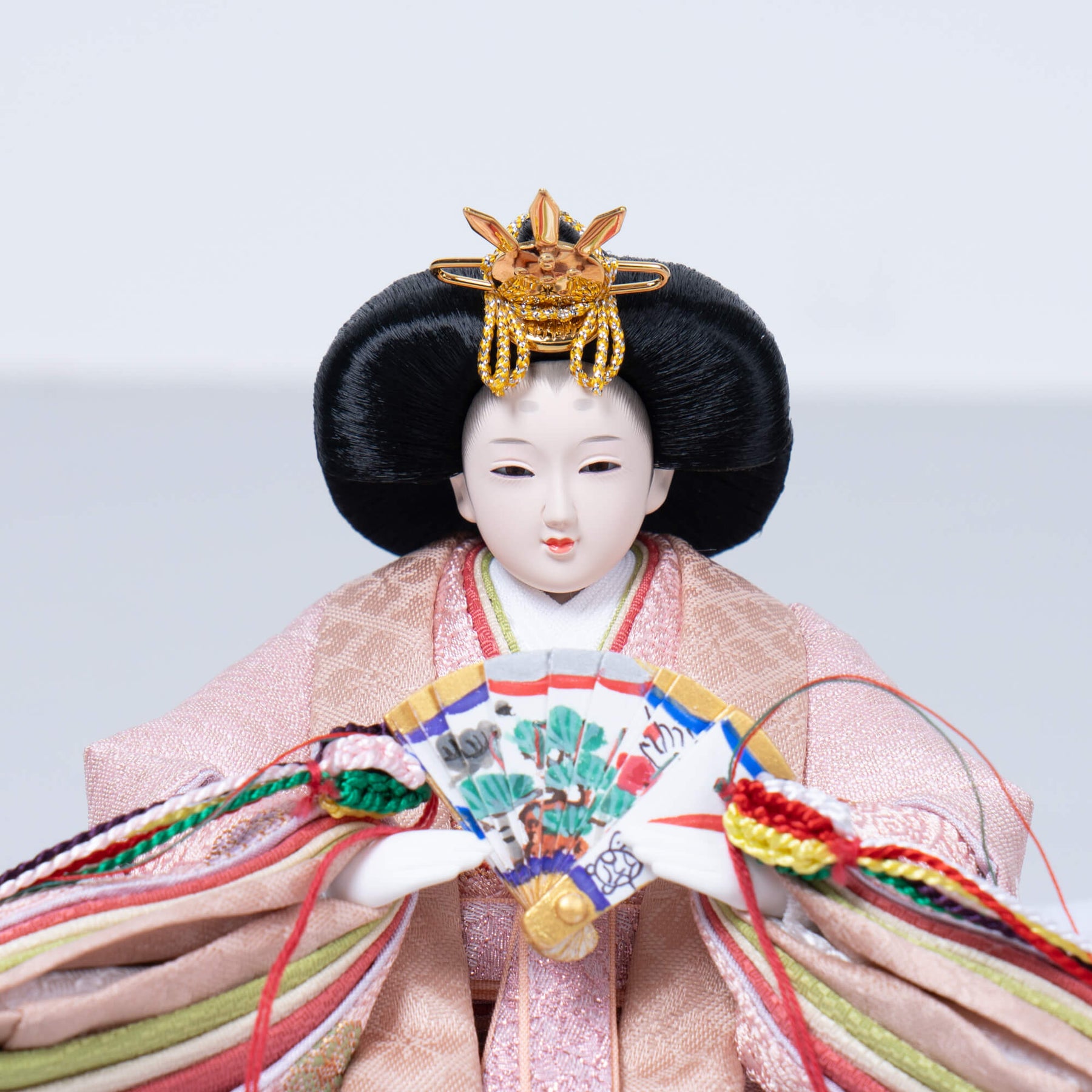 雛人形 琴 収納飾り ブラウン 吉藤作18