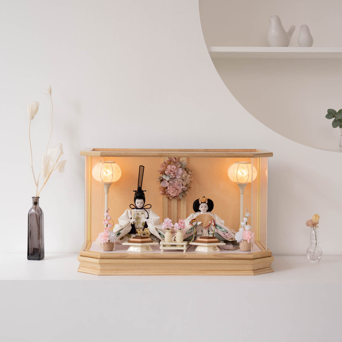 雛人形 かのん 人形ケース 吉藤作 桜刺繍