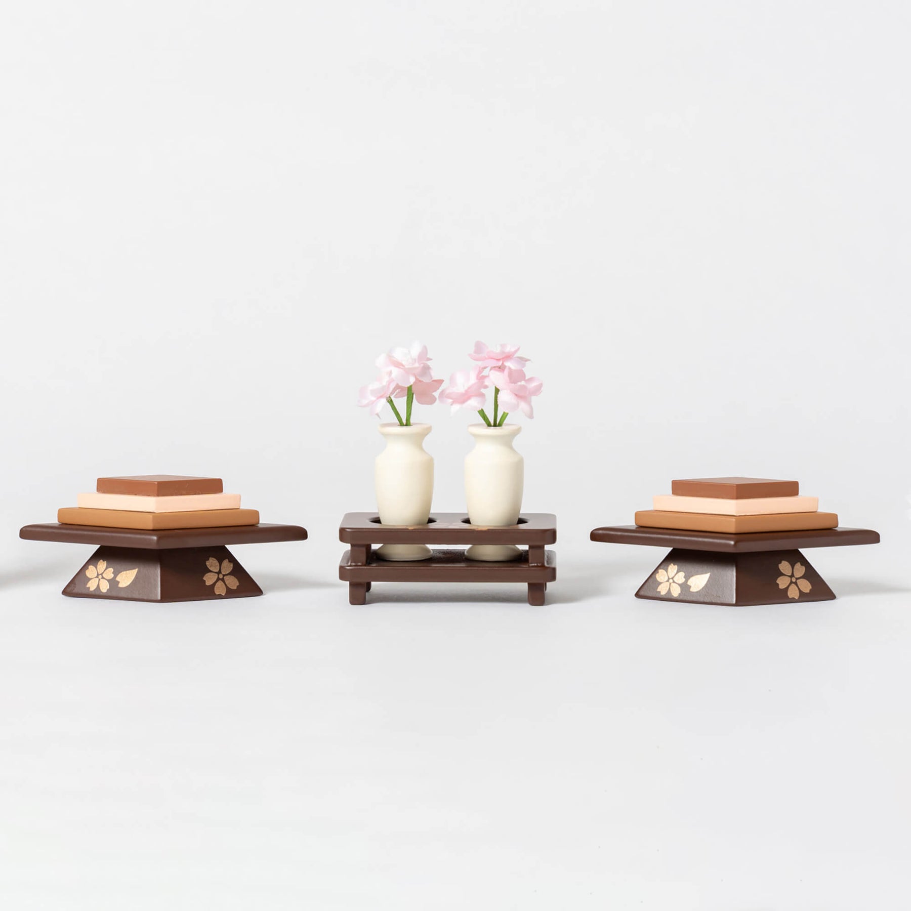 雛人形 花詩 人形ケース 吉徳大光 紫ピンク刺繍