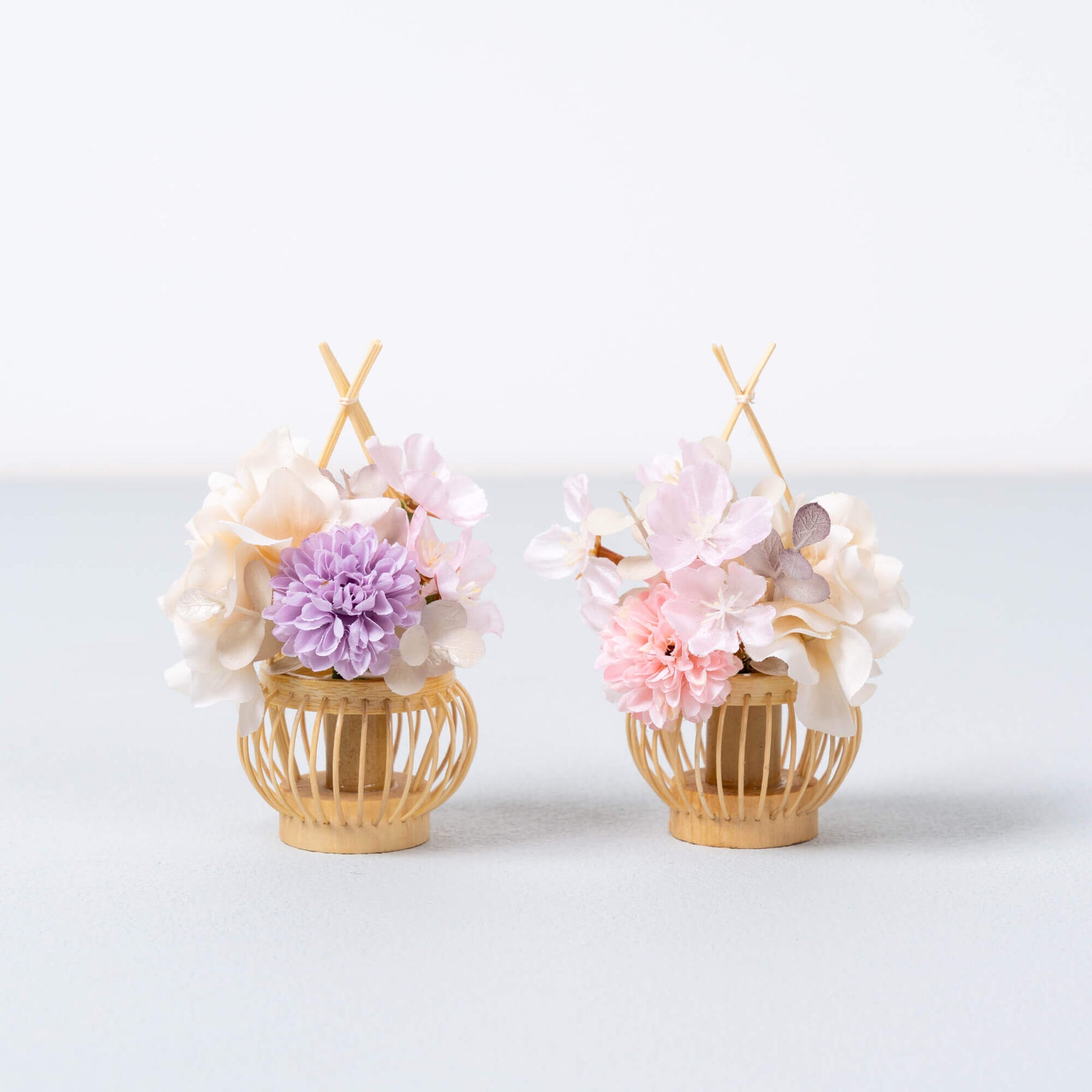 雛人形 花詩 人形ケース 吉徳大光 紫ピンク刺繍