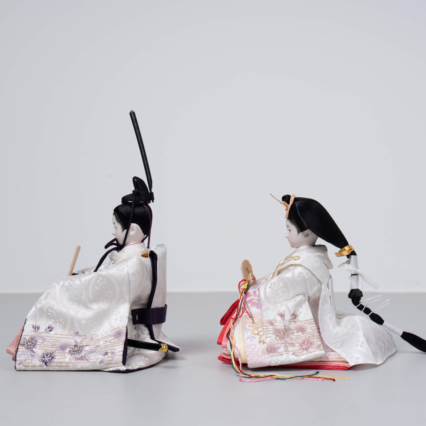 雛人形 花詩 人形ケース 吉徳大光 紫ピンク刺繍