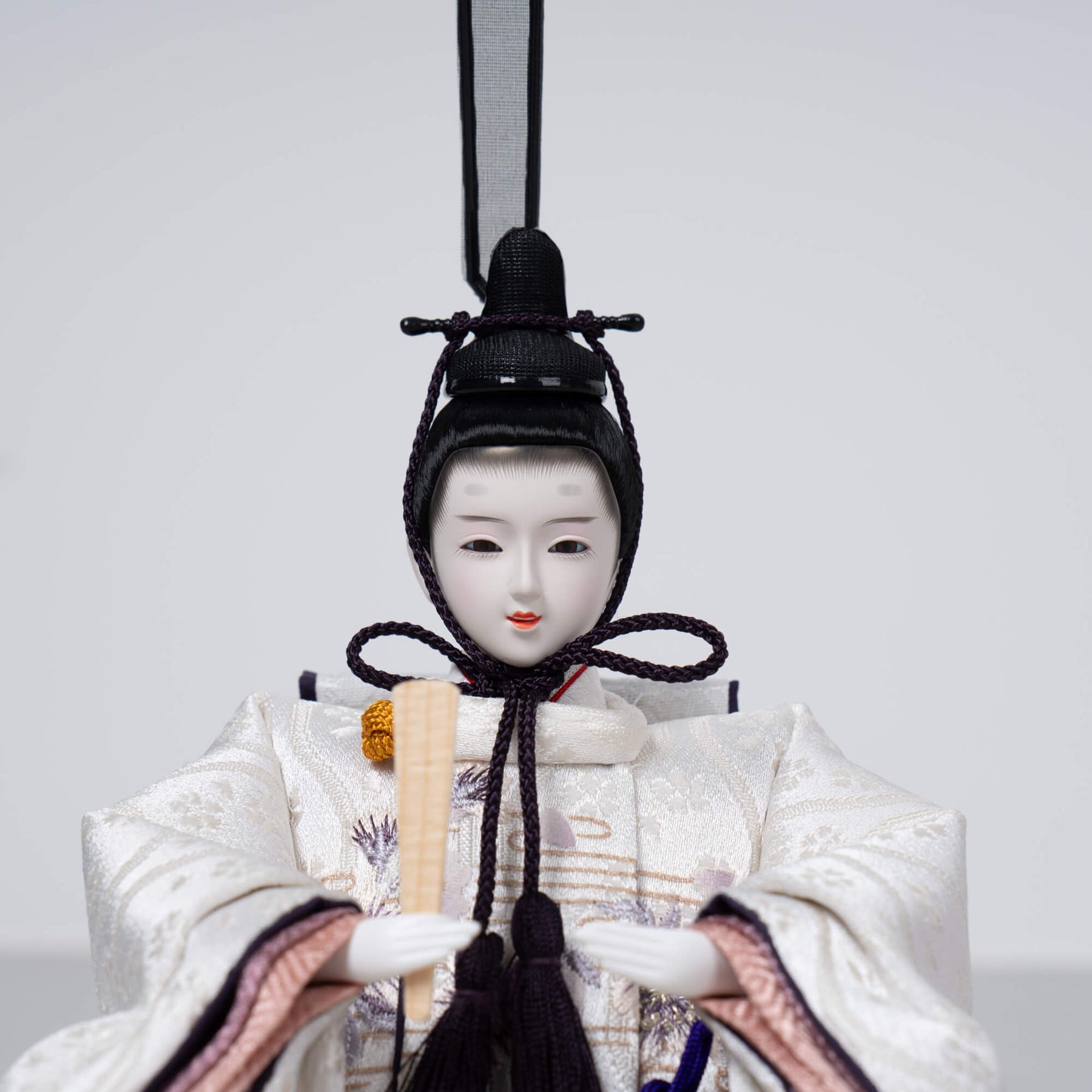 雛人形 花詩 人形ケース 吉徳大光 紫ピンク刺繍