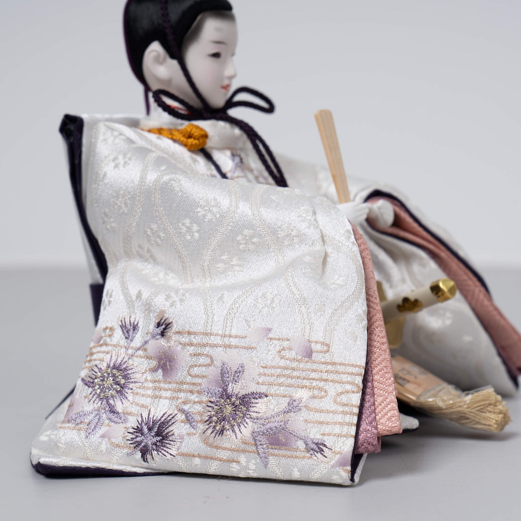 雛人形 花詩 人形ケース 吉徳大光 紫ピンク刺繍