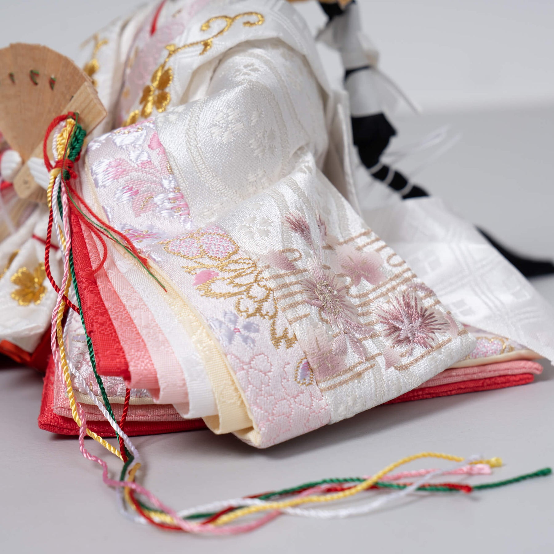 雛人形 花詩 人形ケース 吉徳大光 紫ピンク刺繍