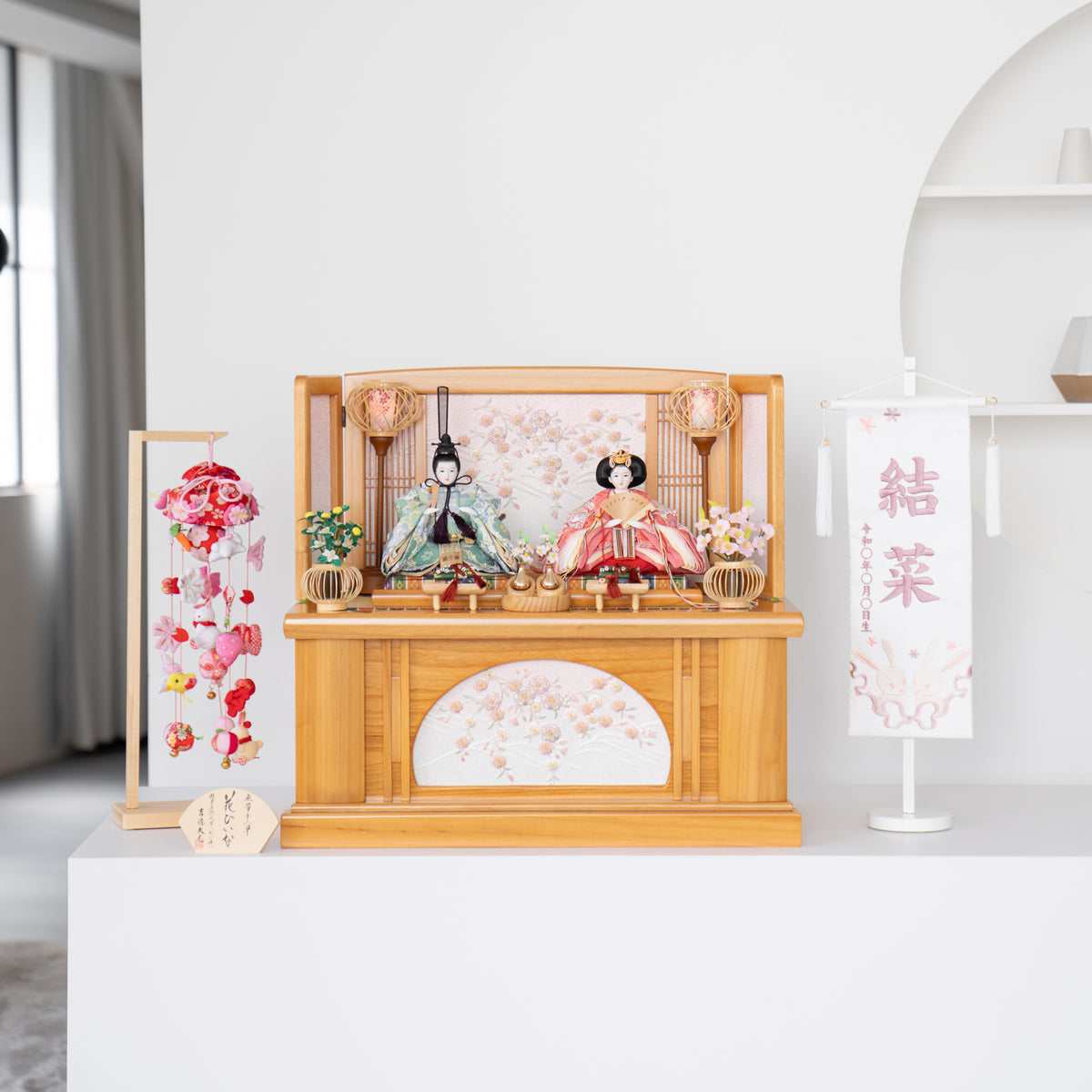 雛人形 きよみ収納 明茶色 吉徳大光 グリーン