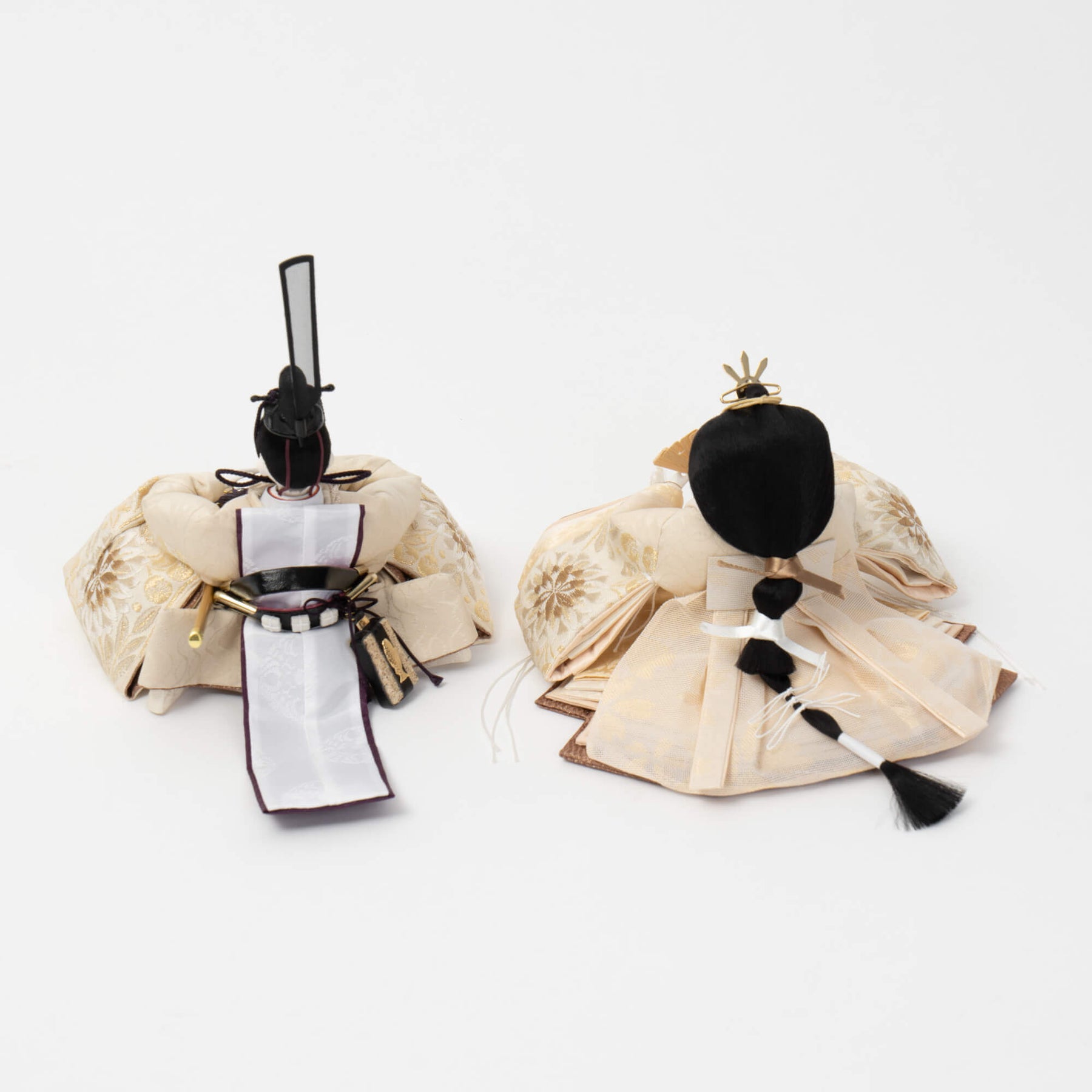 雛人形 凪彩収納飾り ナチュラル 平安道翠 正絹帯地ベージュ