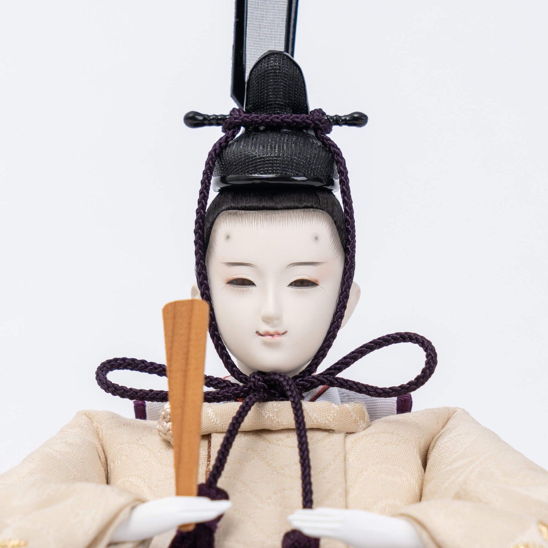雛人形 凪彩収納飾り ナチュラル 平安道翠 正絹帯地ベージュ