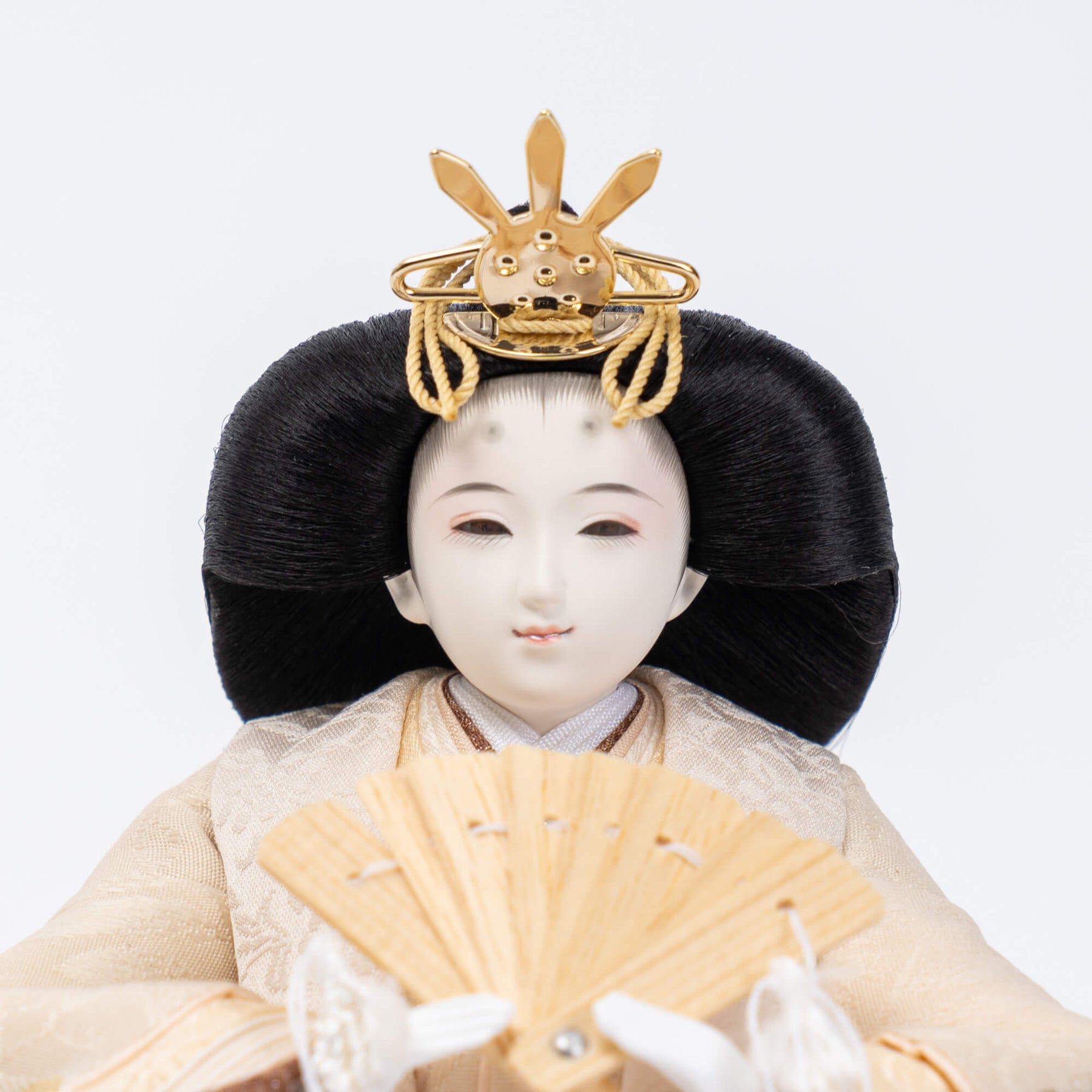 雛人形 凪彩収納飾り ナチュラル 平安道翠 正絹帯地ベージュ