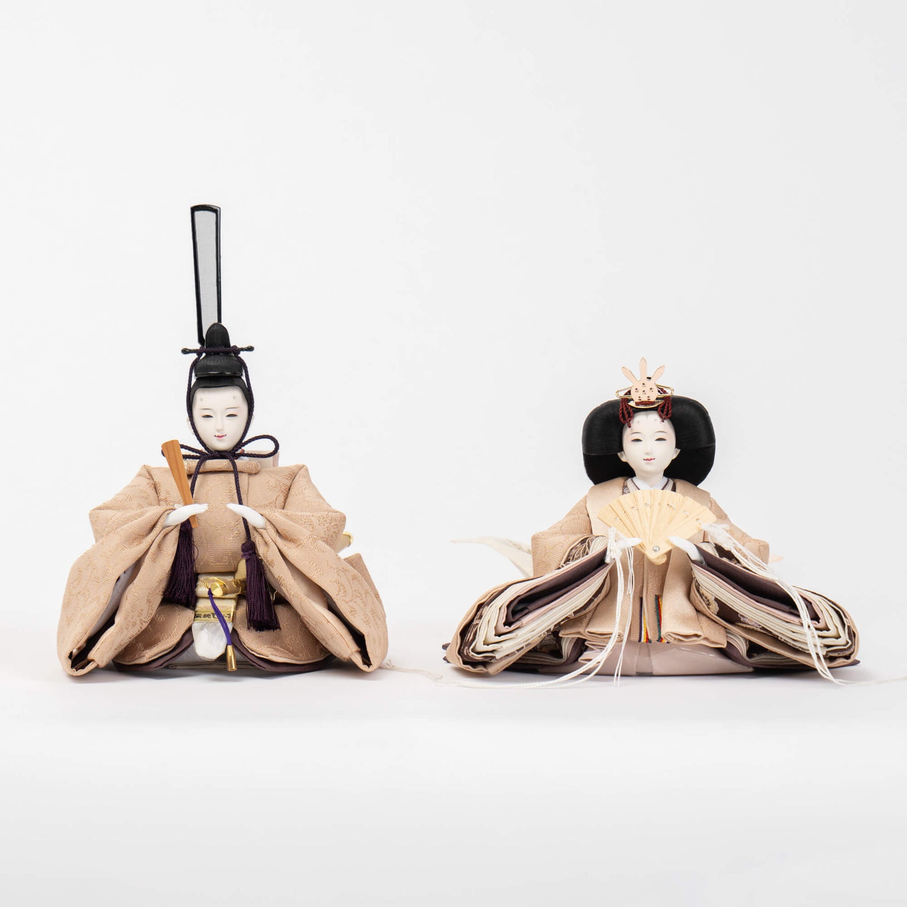 雛人形 凪彩収納飾り グレー 平安道翠 正絹草木染