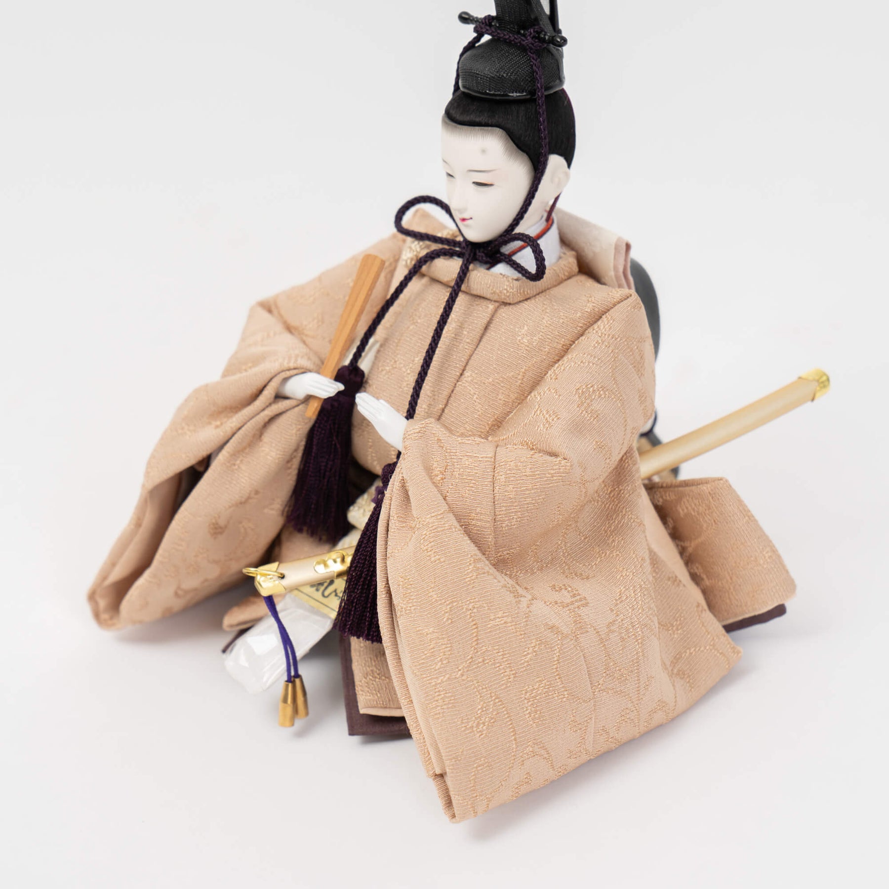 雛人形 凪彩収納飾り グレー 平安道翠 正絹草木染