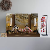 雛人形 凛皇平飾り 木目茶 吉徳大光 正絹西陣織 〆切染