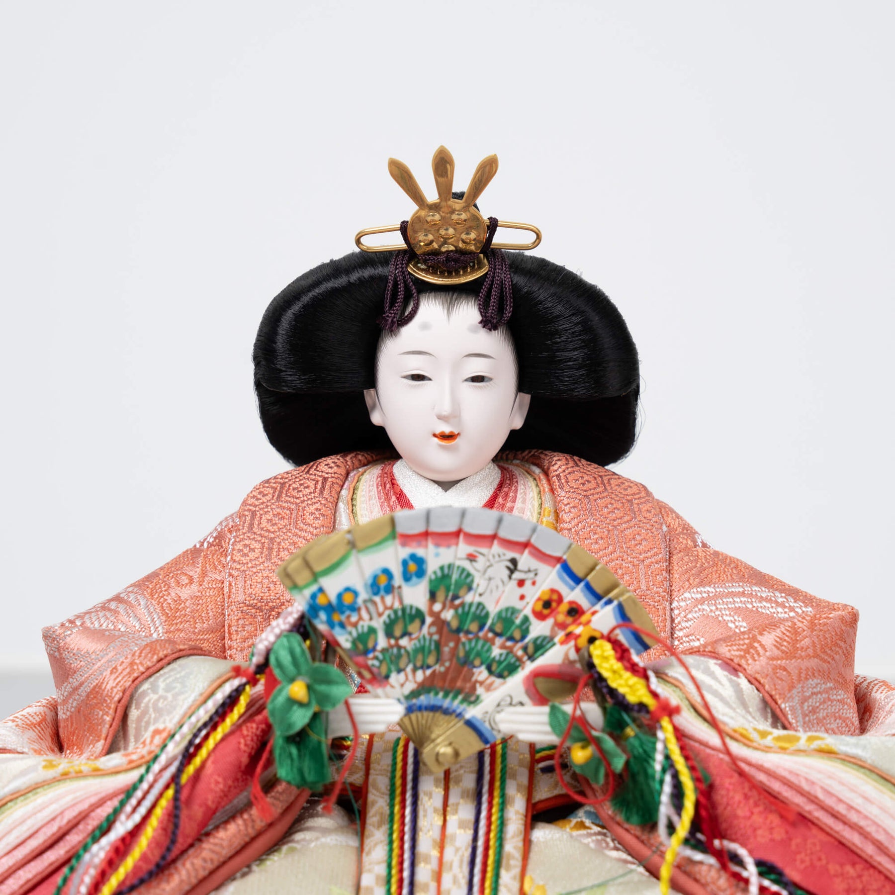 雛人形 凛皇平飾り 木目茶 吉徳大光 正絹西陣織 〆切染