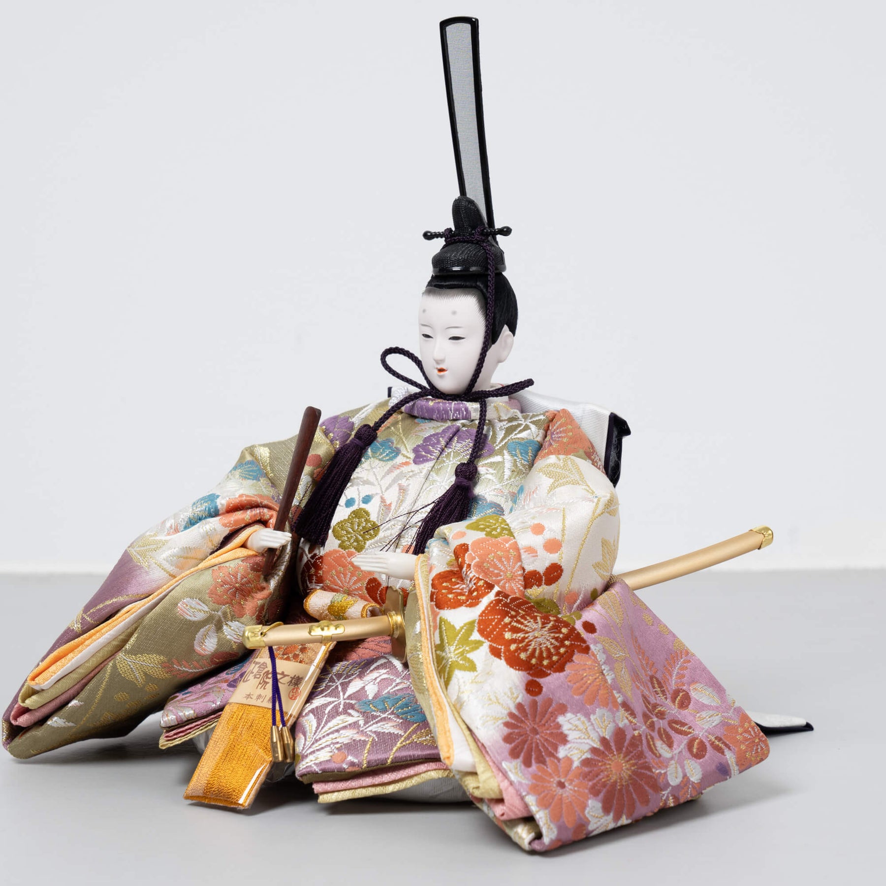 雛人形 凛皇平飾り 木目茶 吉徳大光 正絹西陣織 〆切染