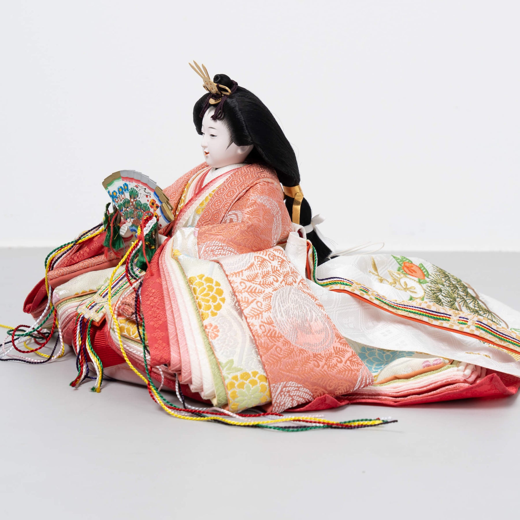 雛人形 凛皇平飾り 木目茶 吉徳大光 正絹西陣織 〆切染