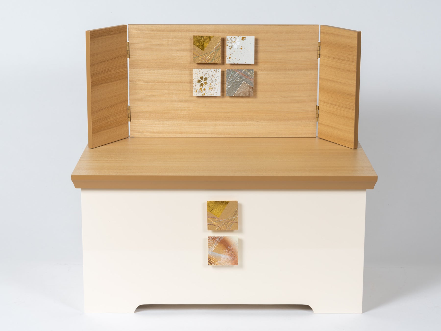 雛人形 胡白収納飾り 白 若菜色