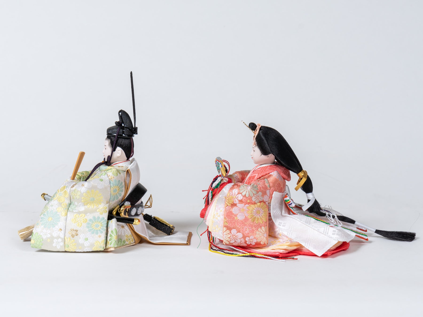 雛人形 胡白収納飾り 白 若菜色