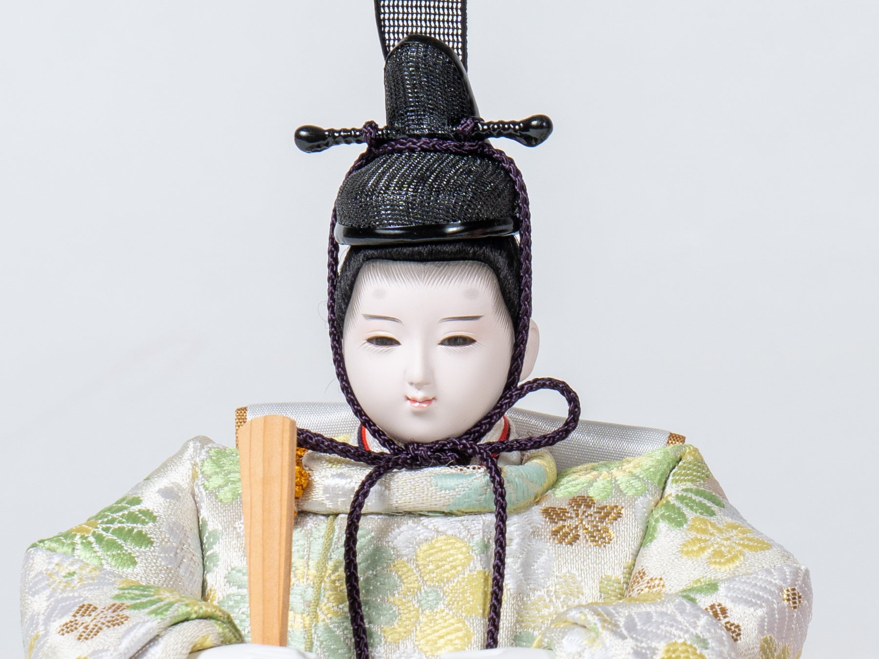 雛人形 胡白収納飾り 白 若菜色