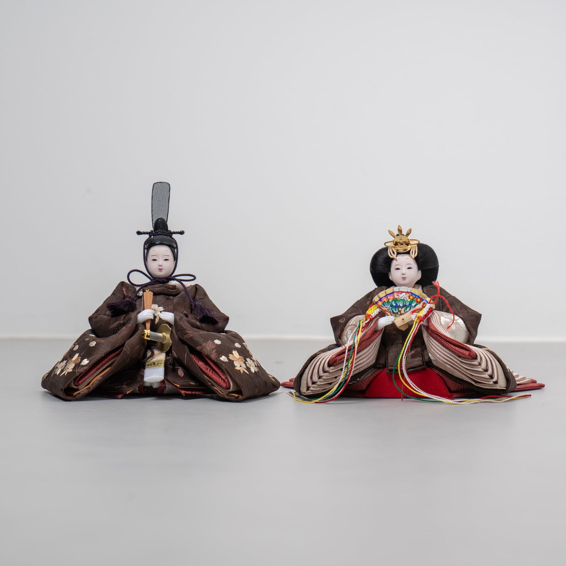 雛人形 わかば平飾り 木目茶 柴田家千代82I