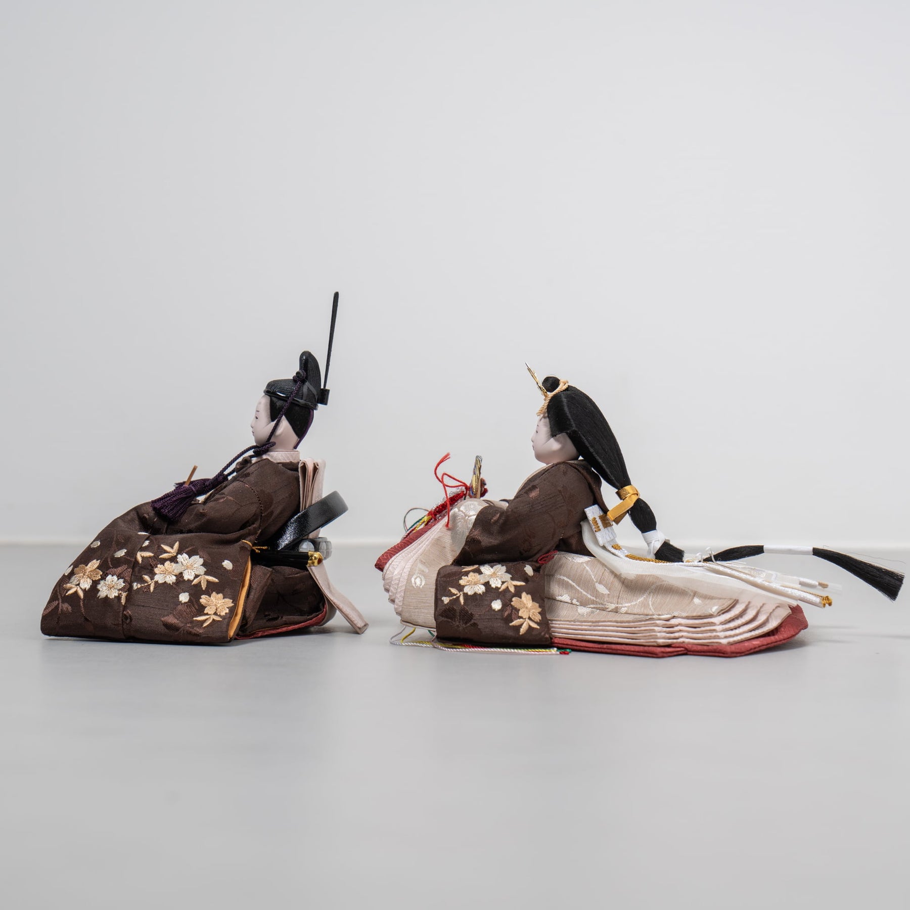 雛人形 わかば平飾り 木目茶 柴田家千代82I