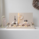 雛人形 光白平飾り 白 平安道翠 立湧桜刺繍