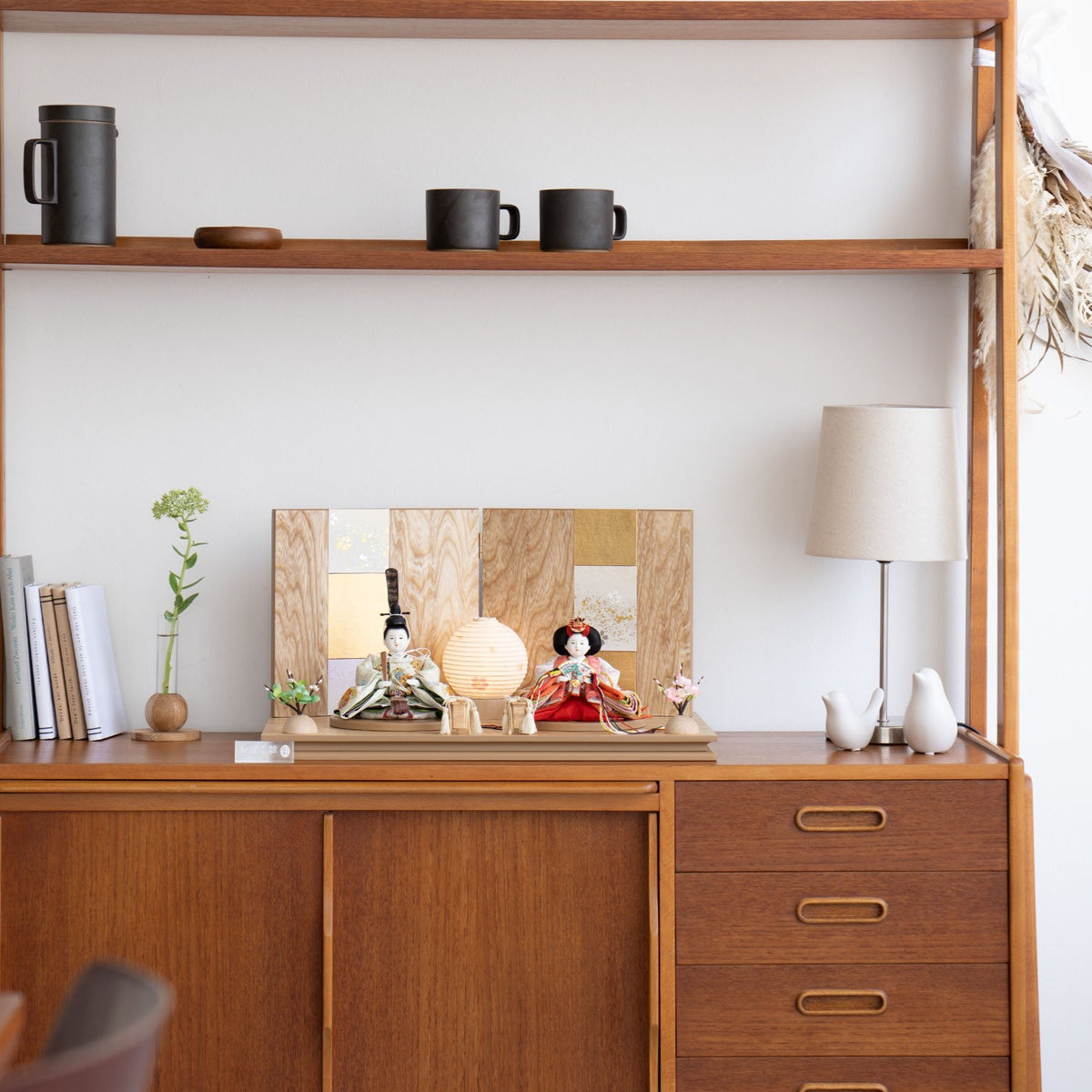 雛人形 凛平飾り 薄茶 松寿