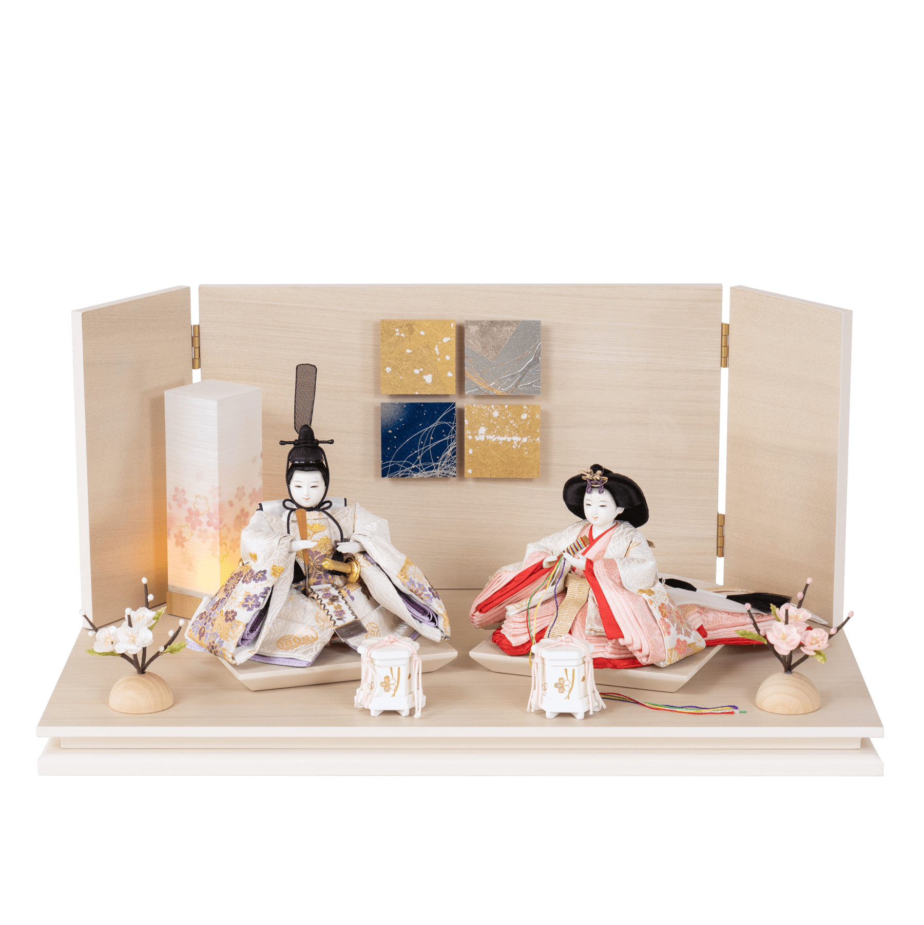 雛人形 胡白平飾り 白 吉徳大光 立湧桜