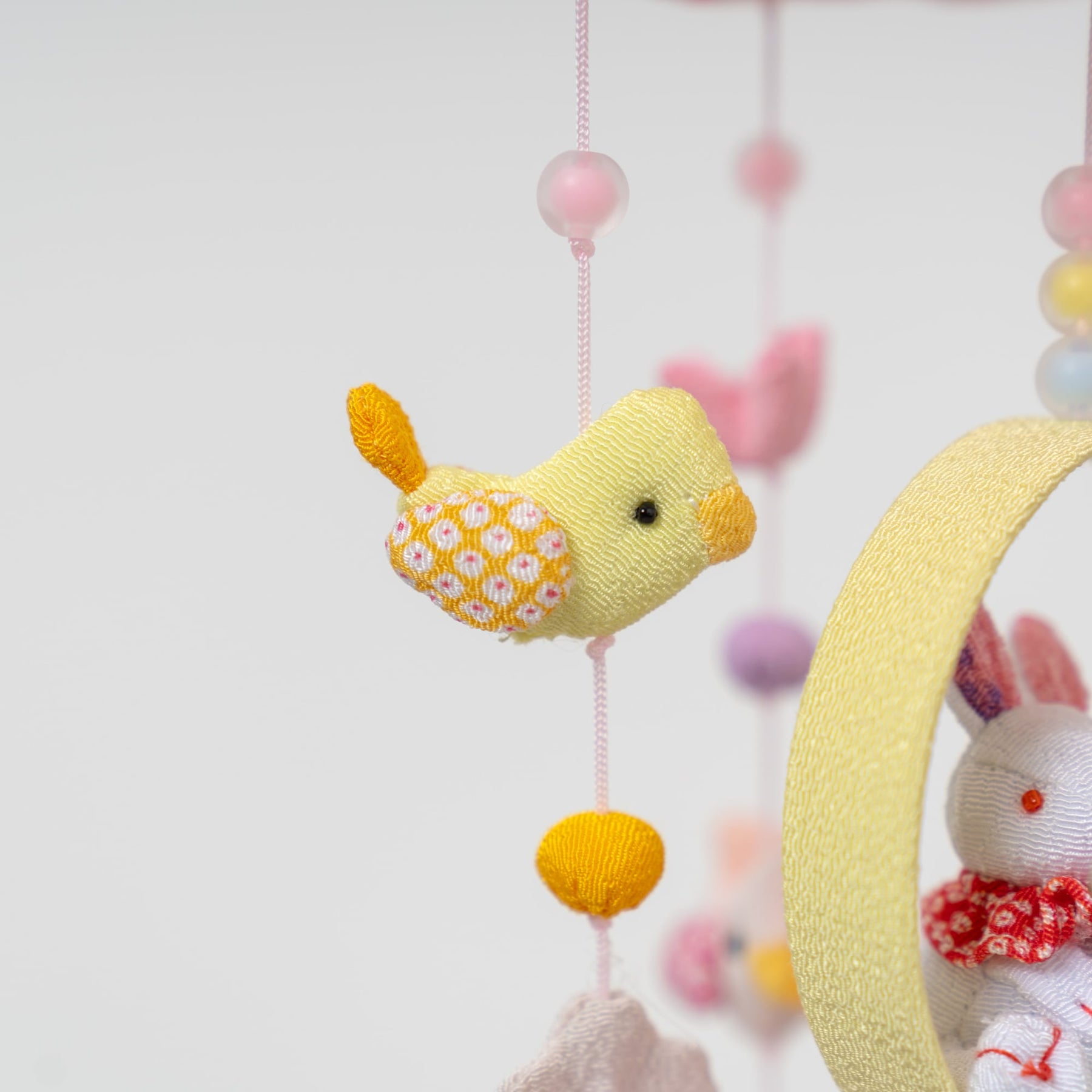 つるし雛 パステルうさぎ ピンク H41