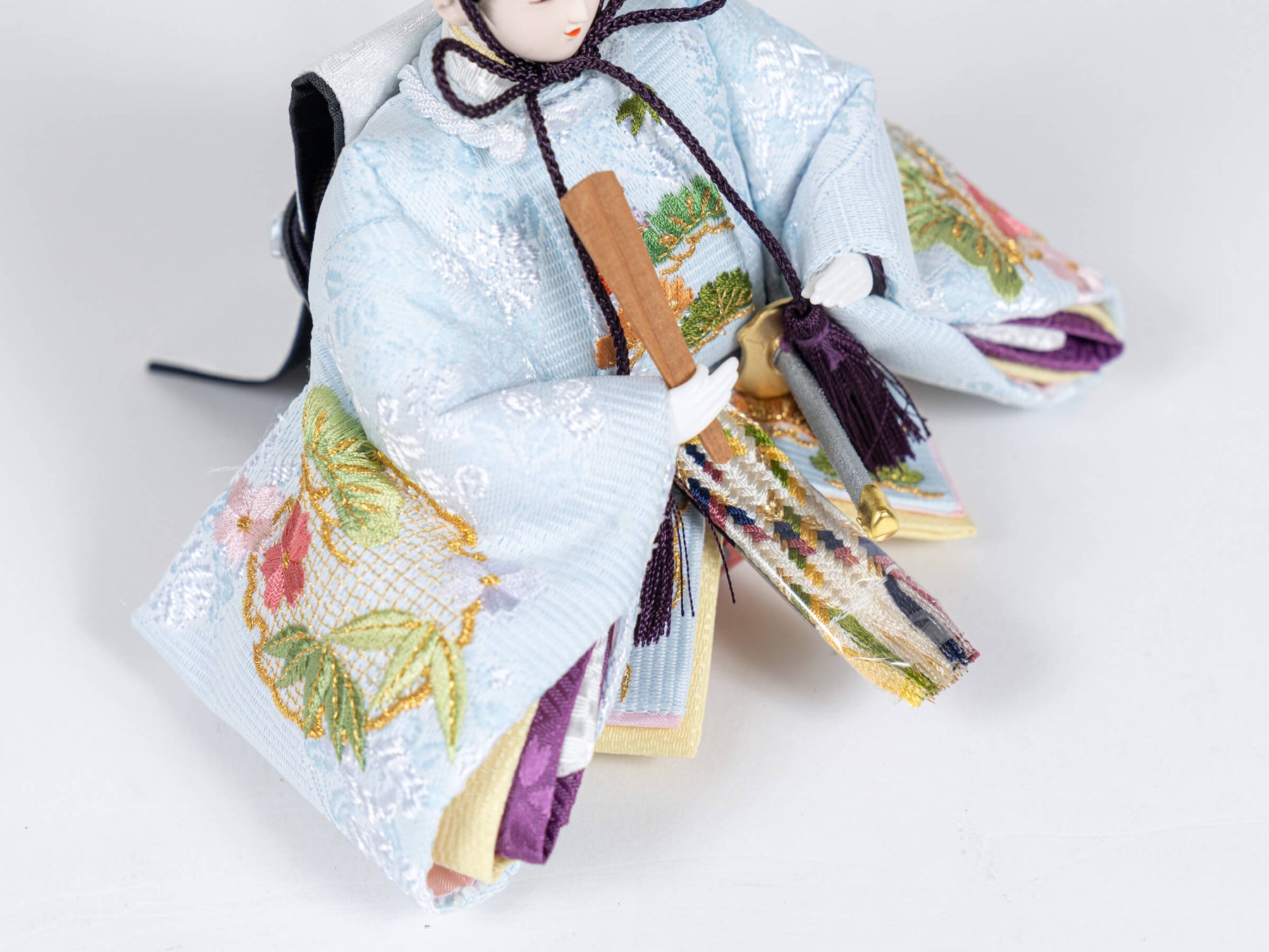 雛人形 こずえ平飾り 白 ブルー