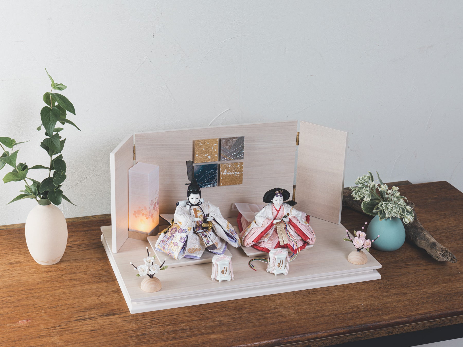 雛人形 胡白平飾り 白 吉徳大光 立湧桜