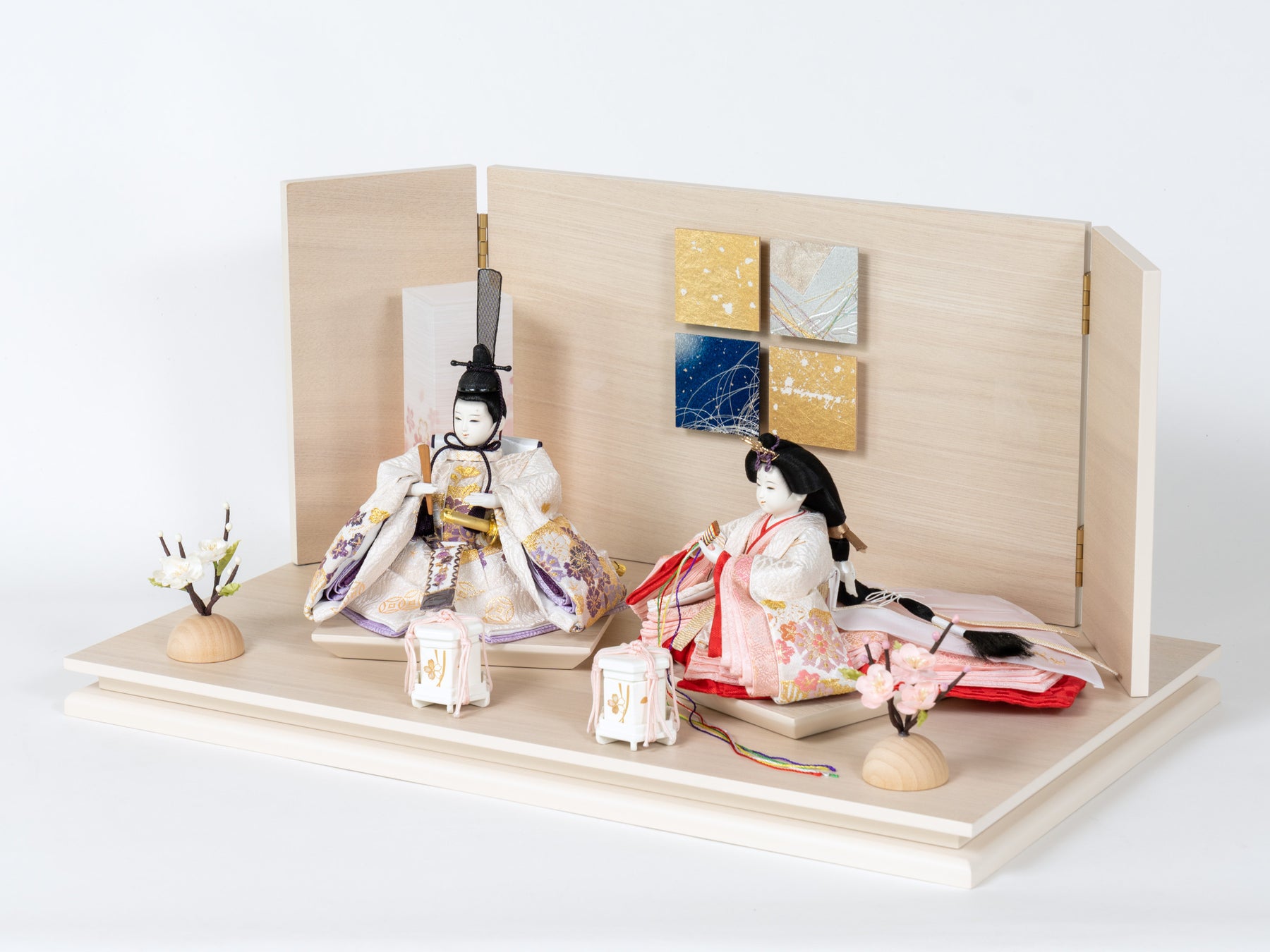 雛人形 胡白平飾り 白 吉徳大光 立湧桜