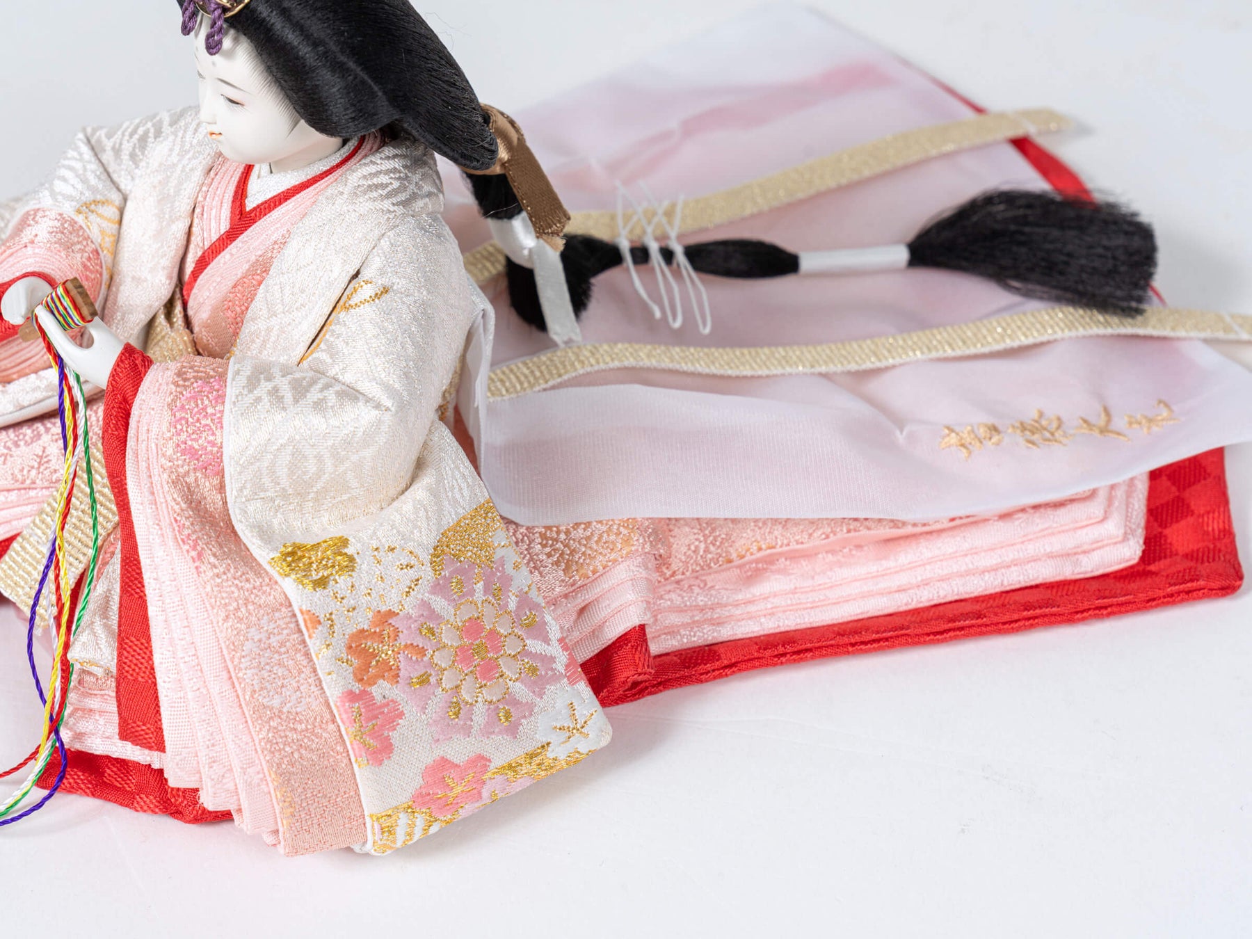 雛人形 胡白平飾り 白 吉徳大光 立湧桜