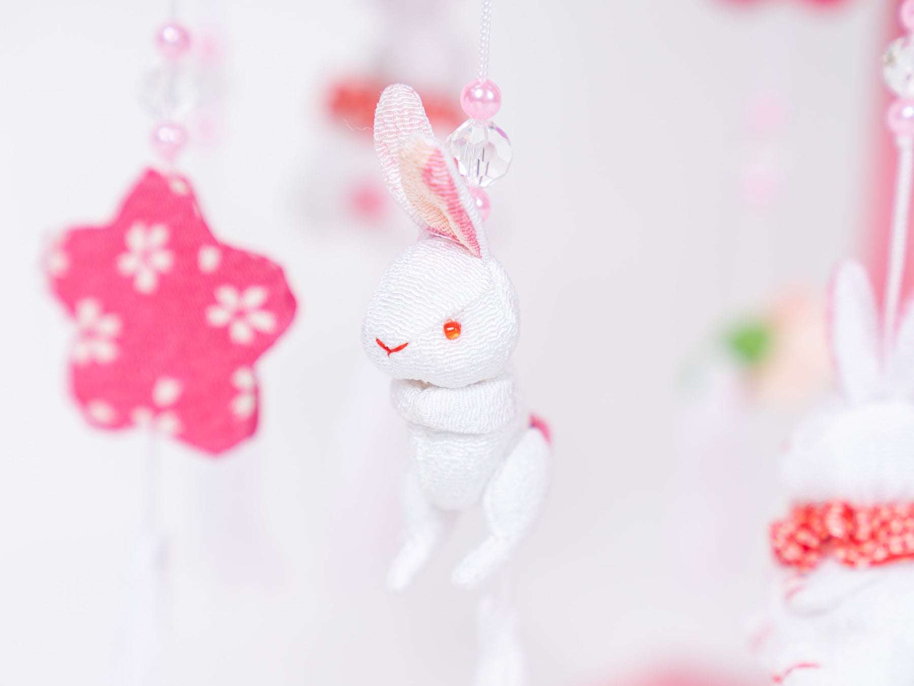 つるし雛 クリスタルうさぎ H50