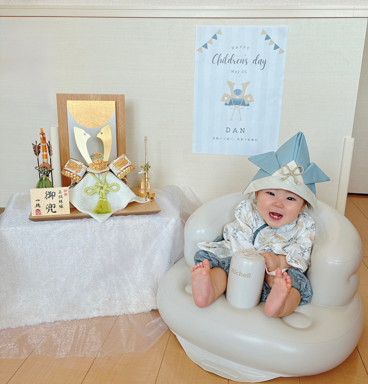 「若葉色の兜に重ねた、息子への願い」