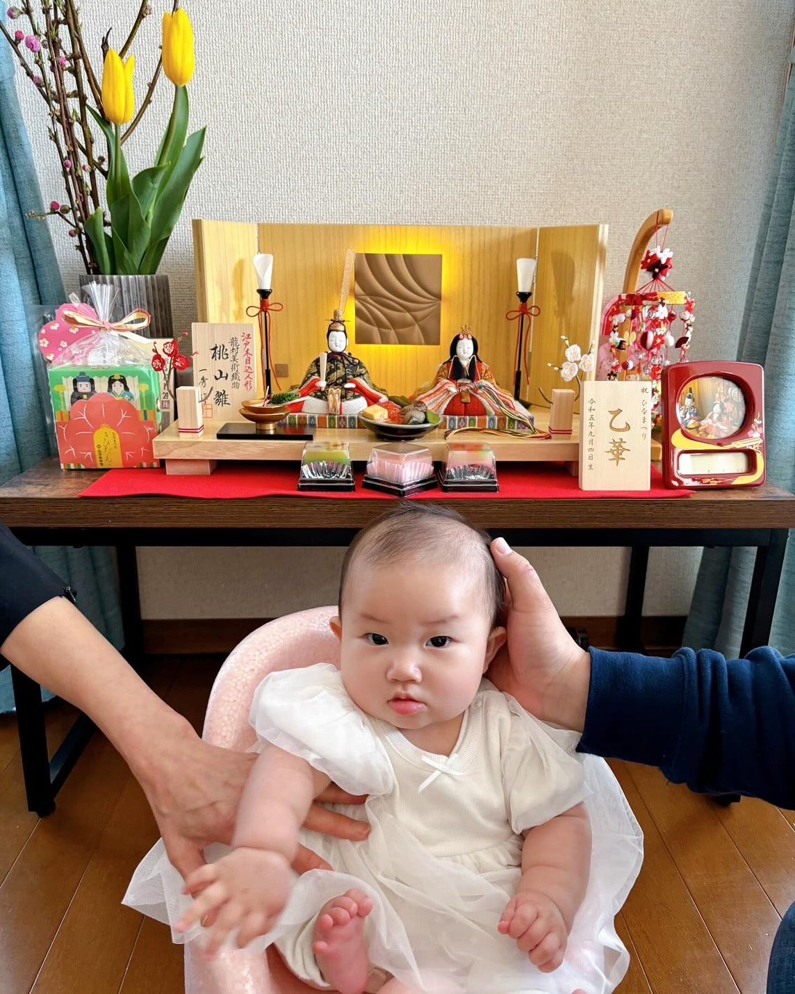 「お雛様、これからよろしくね」