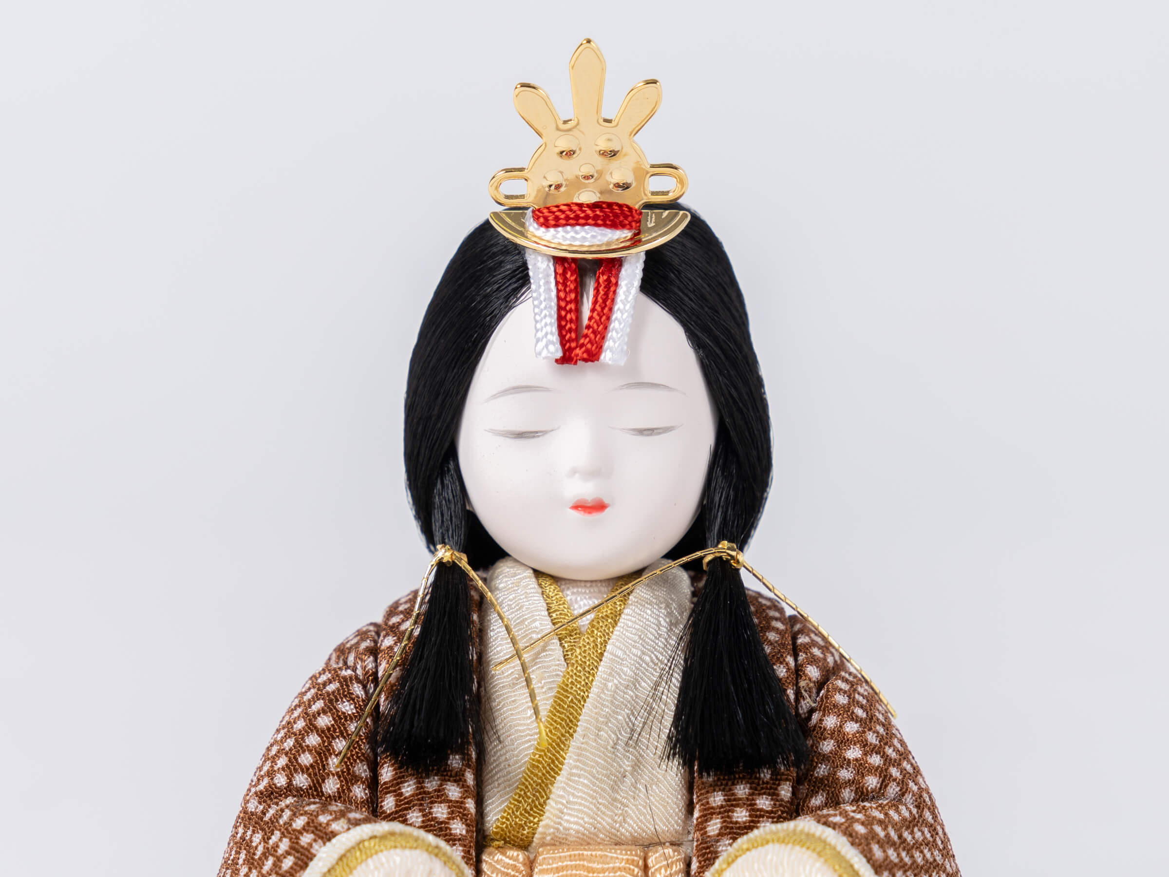 【一点限り】　木目込み雛人形　平飾り　M1 紬平飾り 一秀 木目込み｜雛人形 お雛様 コンパクトでおしゃれ
