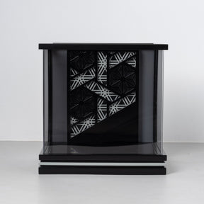 五月人形 千景 兜ケース 黒グレー 清秀作