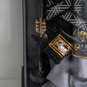 五月人形 千景 兜ケース 黒グレー 清秀作