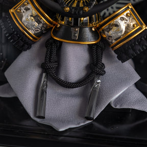 五月人形 千景 兜ケース 黒グレー 清秀作